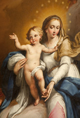 Fototapeta na wymiar Werona - Szczegóły Matki Boskiej z Maffei kaplicy katedry