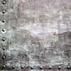 Black metal plate or armour texture with rivets