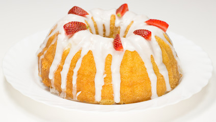 Cheese Pound Cake Coated With Sugar Glaze