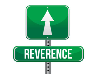 reverence road sign illustration design