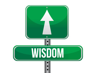 wisdom road sign illustration design