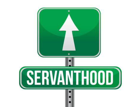servanthood road sign illustration design