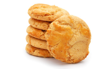 homemade traditional chinese cookie on white background