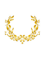 goldener floraler Kranz