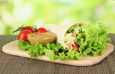 Kebab - grilled meat and vegetables,