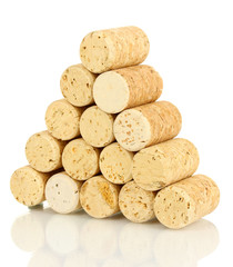 Wine corks isolated on white