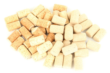 Wine corks isolated on white