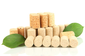 Wine corks isolated on white