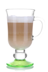 Layered coffee isolated on white