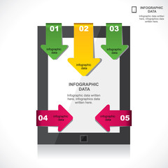 info-graphic tablet pc