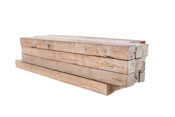 Wooden on white background