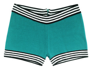 green swimming trunks