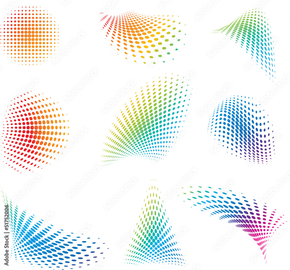 Poster set halftone element