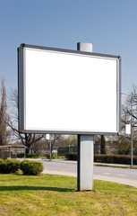 Blank billboard