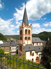 Fototapeta na wymiar Kirche in Bacharach am Rhein