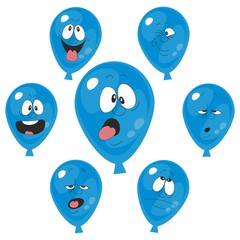 Emotion blue balloon set 003