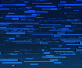 Blue Binary Data Texture