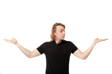 portrait of man, isolated on white background