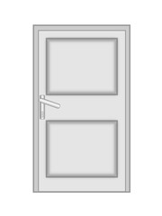 shut the door to on a white background, isolated