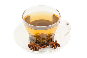 glass cup of tea