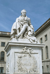 Fototapeta na wymiar Statue of Alexander von Humboldt in Berlin