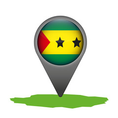 são tomé Markierung Flagge Icon Button