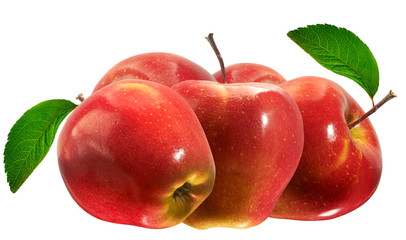 apple fruit closeup isolated on white background