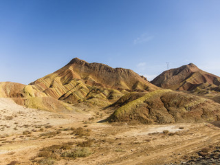 Danxia landform with colorful stripes