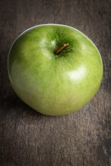 ripe green apple close up