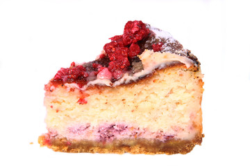 cheesecake with raspberries