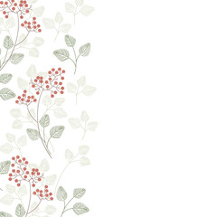Banner with flowers and place for your text in vector.