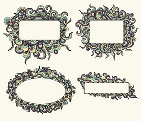 Obraz premium Banner with abstract pattern and place for your text