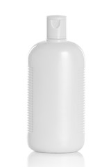 White plastic container for cosmetic product