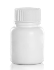 White Medical Drugs Tablets Capsules Plastic Bottle