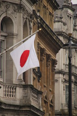 Fototapeta premium Japanese flag in an official building