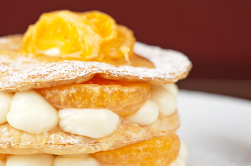 millefeuille with tangerine