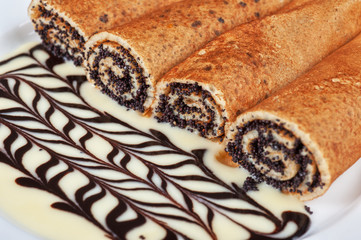Pancakes with poppy seeds