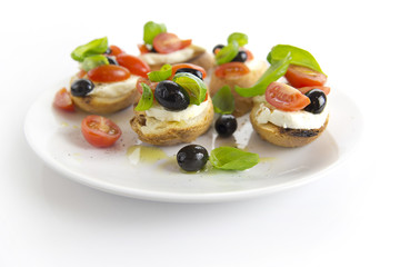 bruschetta over white plate