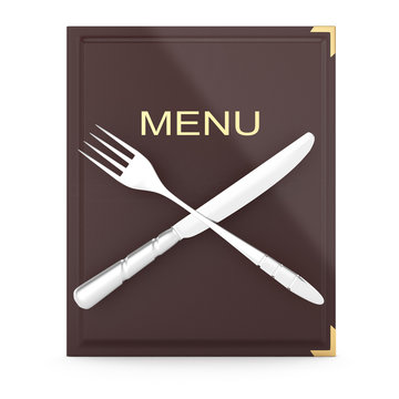 menu book and cutlery