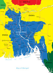 Obraz premium Bangladesh map