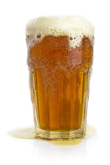 glass of ber isolated on white background