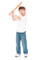 Boy with baseball bat