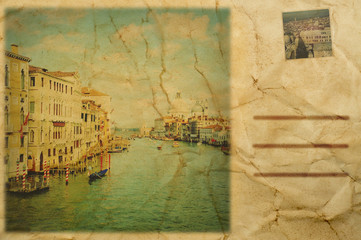 postcard of Venice, Italy