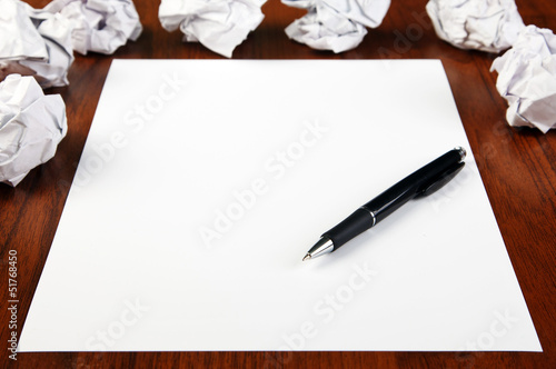 "Blank paper with pen" Stock photo and royalty-free images on Fotolia