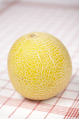 Galia-Melone auf einem Trockentuch