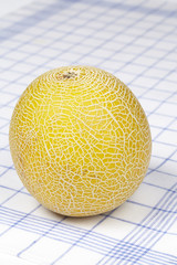 Galia-Melone auf einem Trockentuch