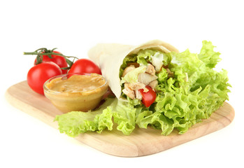 Kebab - grilled meat and vegetables,