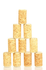 Wine corks isolated on white