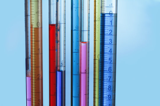 calibrated pipettes in the laboratory