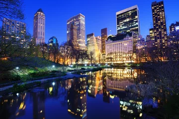 Foto auf Acrylglas Foto des Tages Central Park bei Nacht in New York City